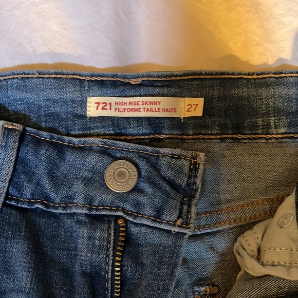 Levi’s 721 skinny jeans, medium wash, size 27,32 - Picture 3 of 3
